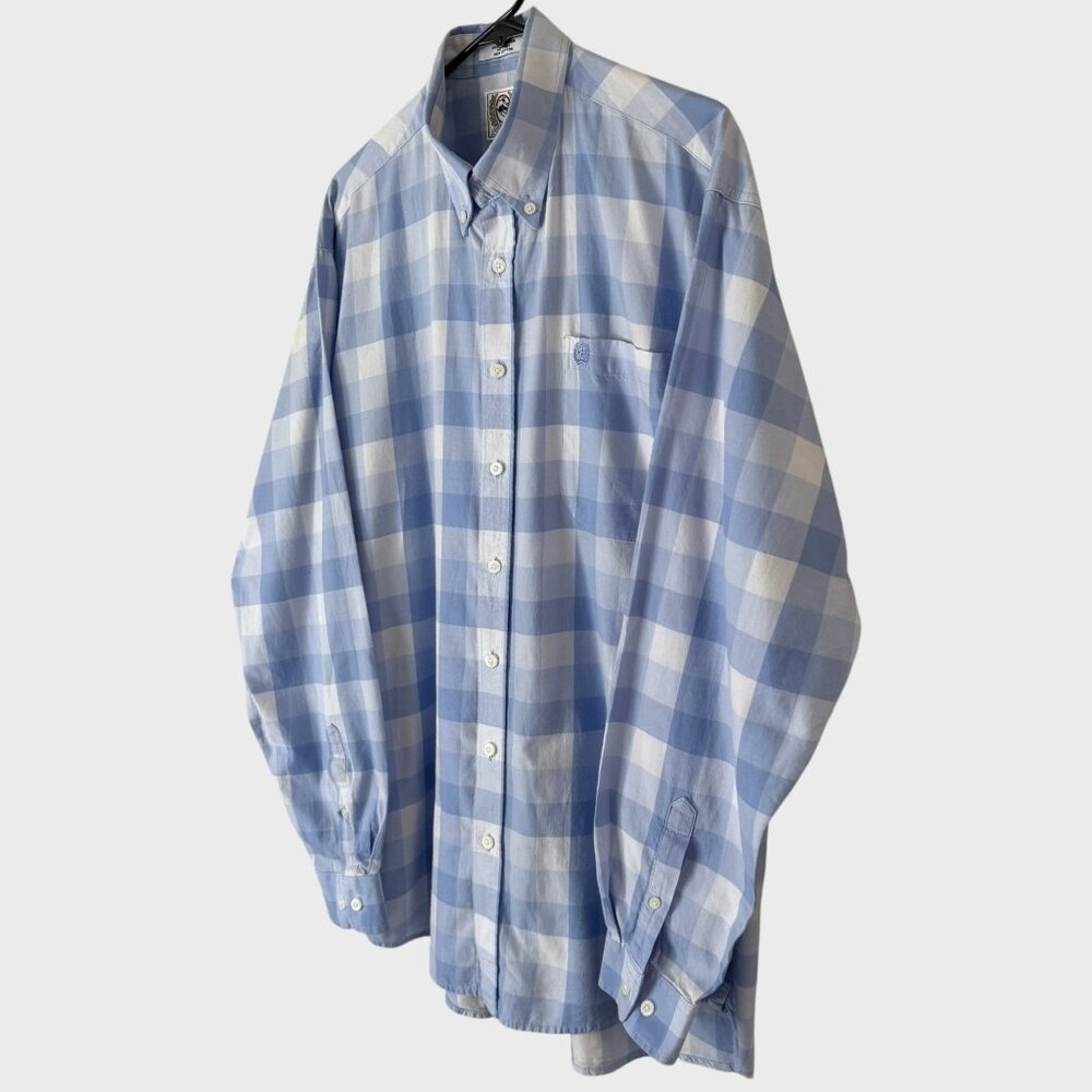 Cinch Check Pattern Button-Down Long-Sleeve Shirt… - image 2